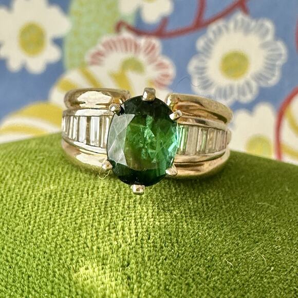 14k Tourmaline And Diamond Ring W/Appraisal - Picture 4 of 16